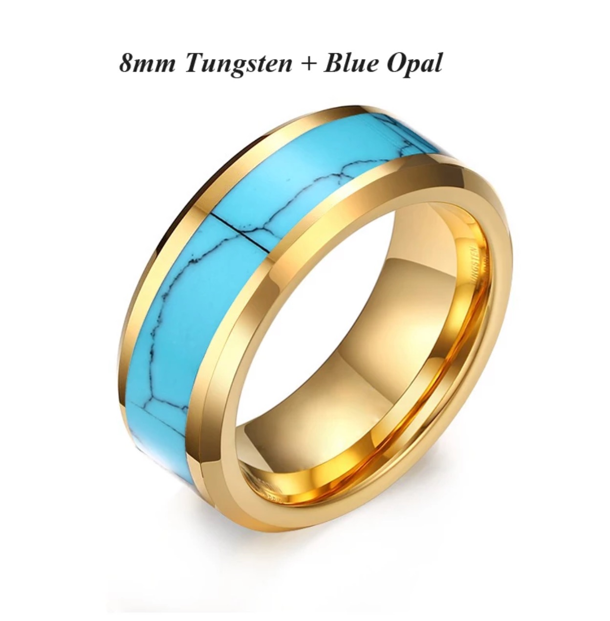 Men’s Blue Opal Ring - Gold