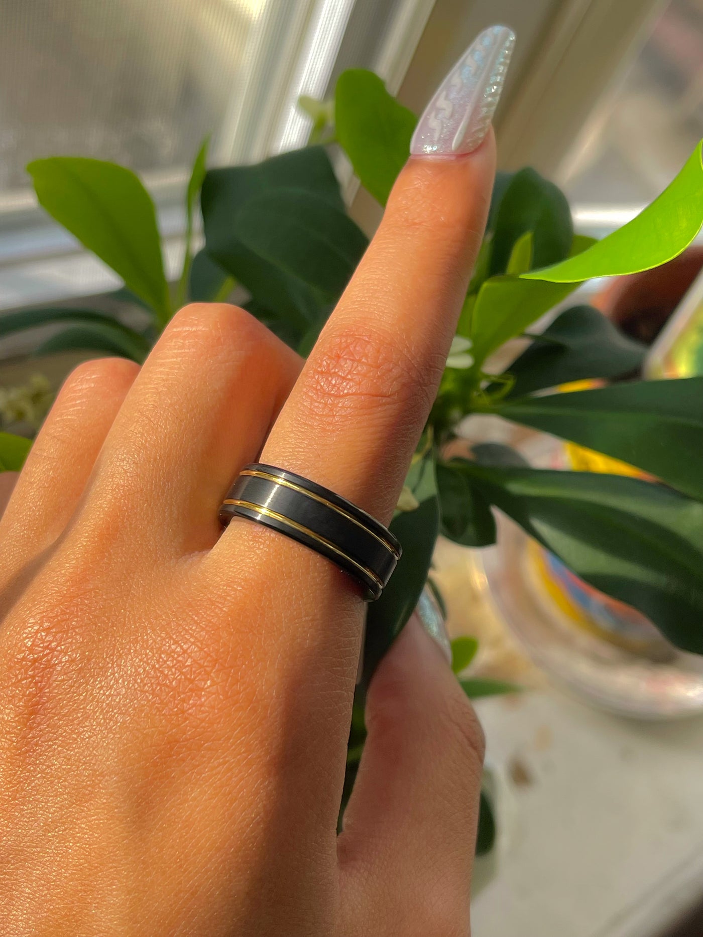 Men’s Double Lined Two Tone Ring